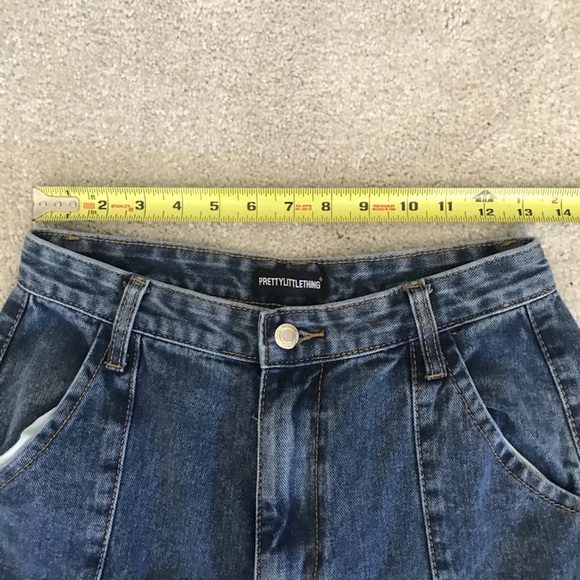 PrettyLittleThing Women’s Blue Wash Cargo Jean Joggers 
 UK 10 size S - Picture 8 of 9